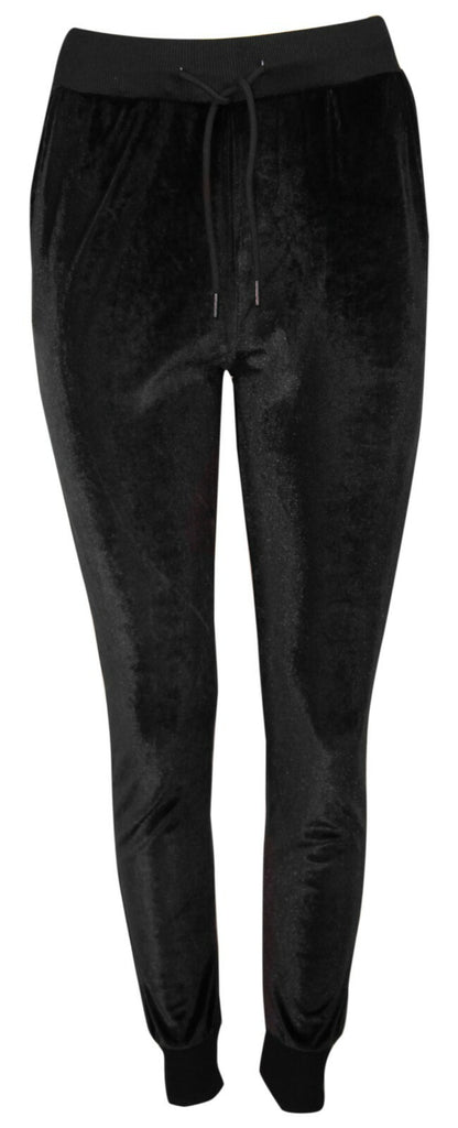 Womens Ladies Velour Velvet Hooded Top Long Sleeve Loungewear 2PCS Tracksuit Set