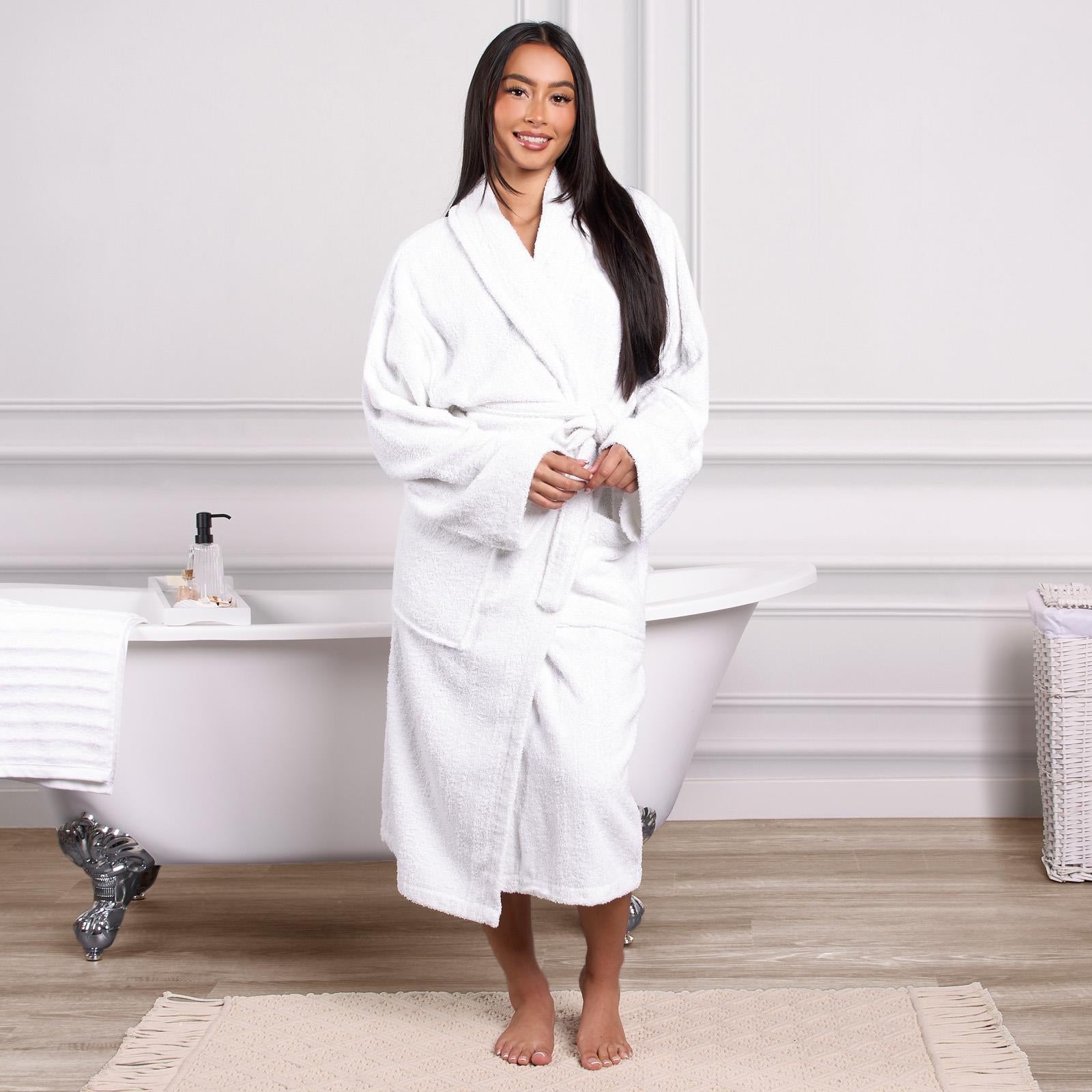 Brentfords Luxury 100% Cotton Bath Robe Terry Towel Soft Dressing Gown Unisex
