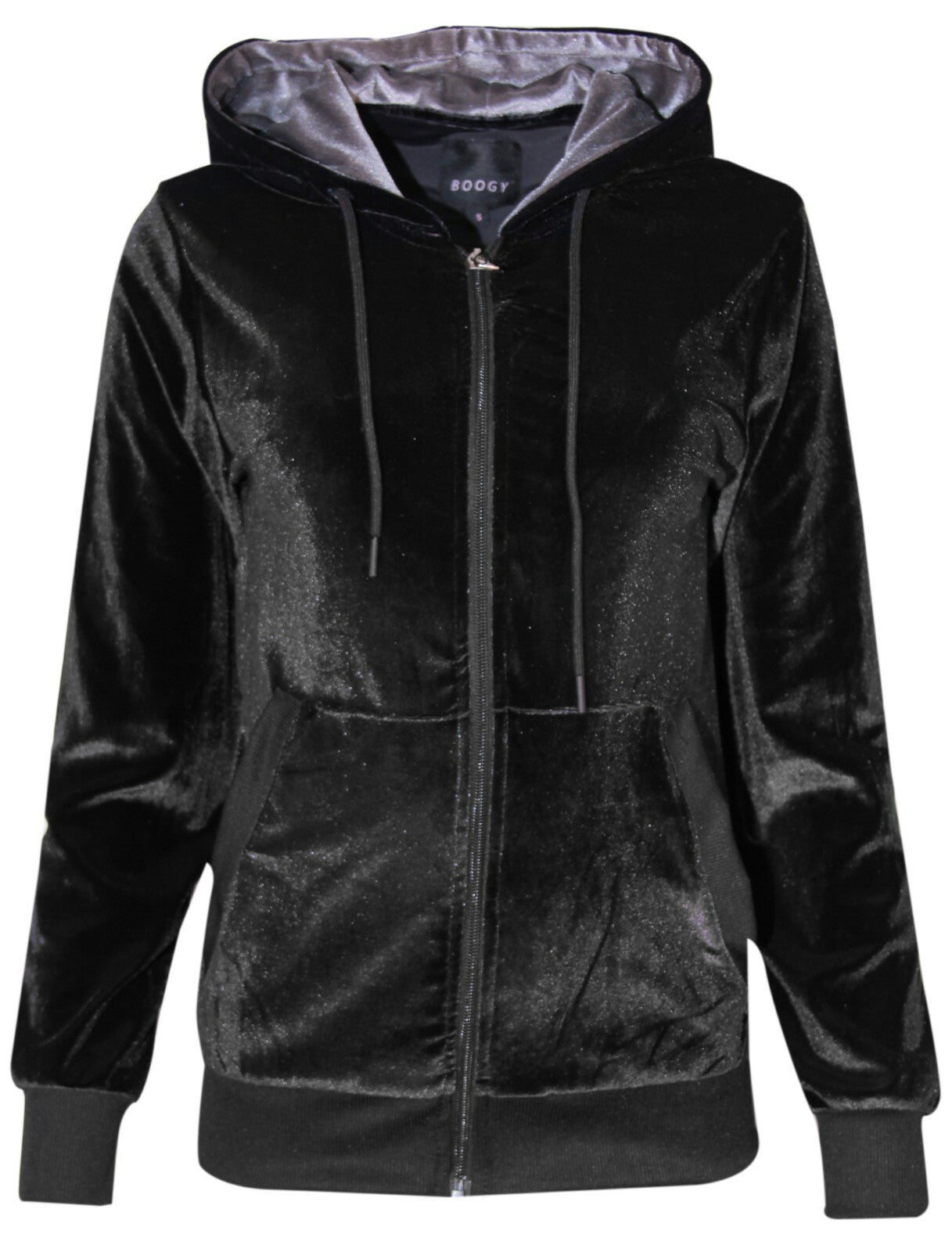 Womens Ladies Velour Velvet Hooded Top Long Sleeve Loungewear 2PCS Tracksuit Set