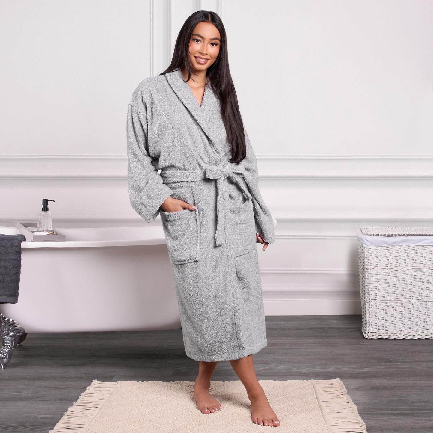 Brentfords Luxury 100% Cotton Bath Robe Terry Towel Soft Dressing Gown Unisex