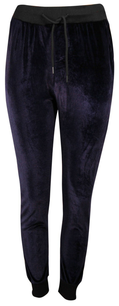 Womens Ladies Velour Velvet Hooded Top Long Sleeve Loungewear 2PCS Tracksuit Set