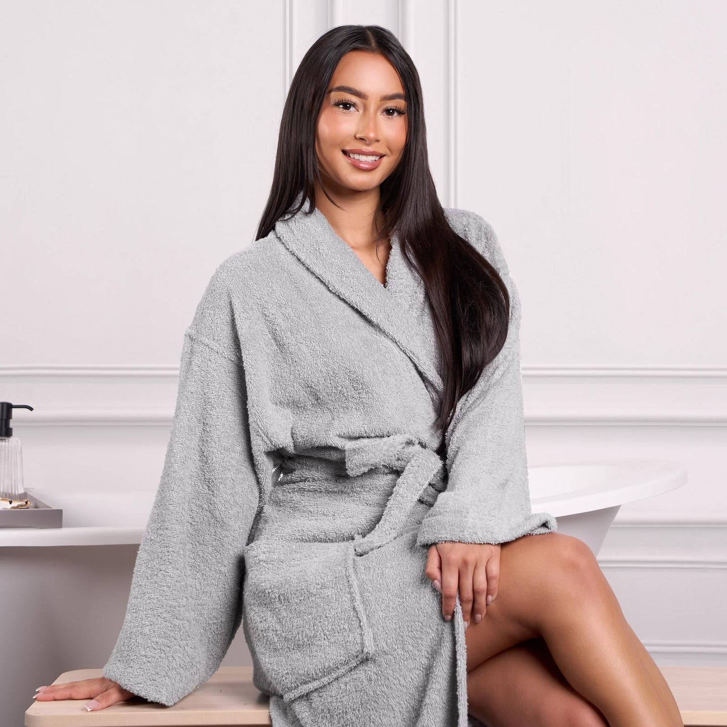 Brentfords Luxury 100% Cotton Bath Robe Terry Towel Soft Dressing Gown Unisex