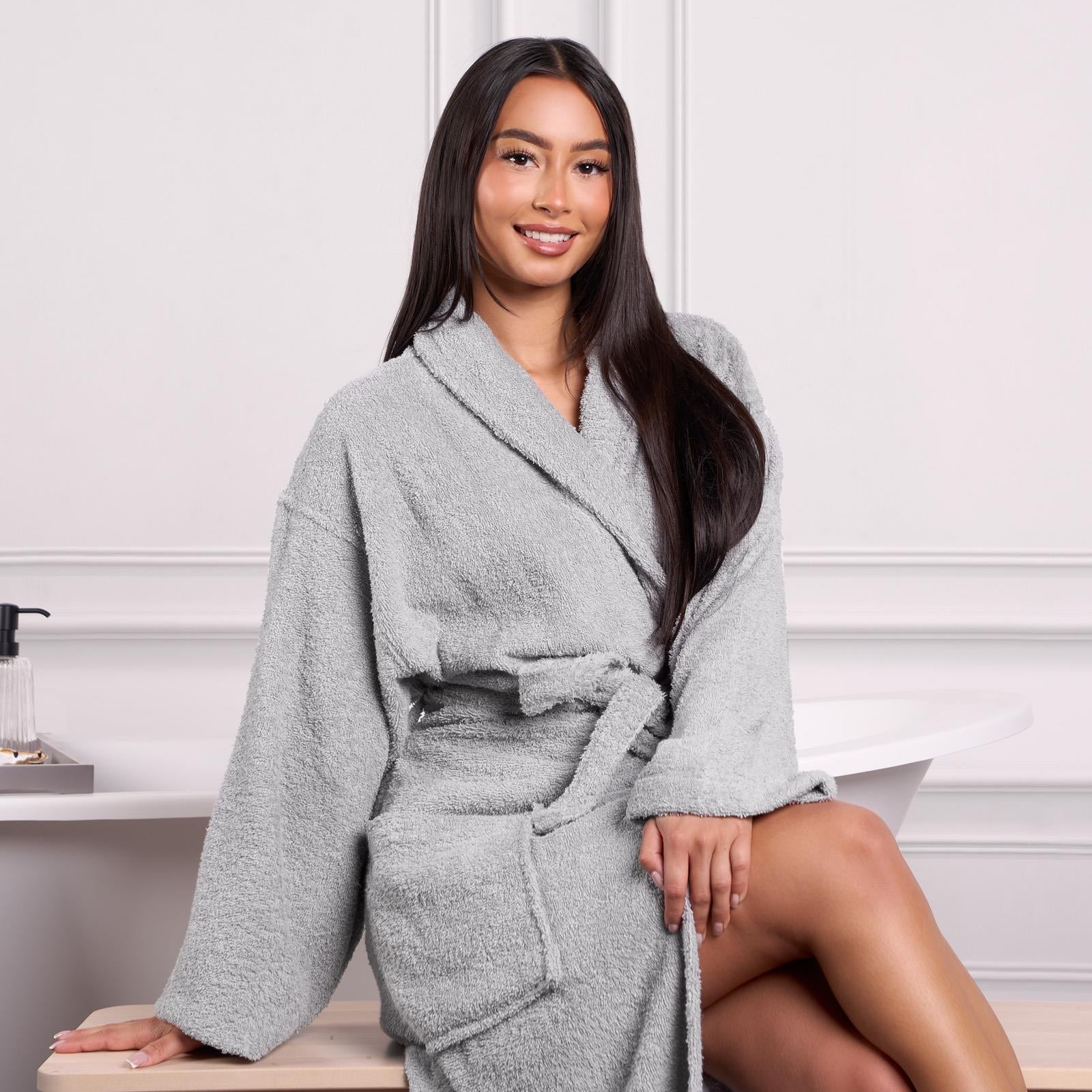 Brentfords Luxury 100% Cotton Bath Robe Terry Towel Soft Dressing Gown Unisex