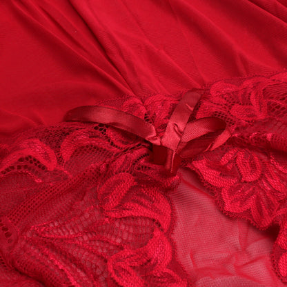 Womens Lace Sexy Lingerie Babydoll Nightdress Thong G-String Underwear Sleepwear