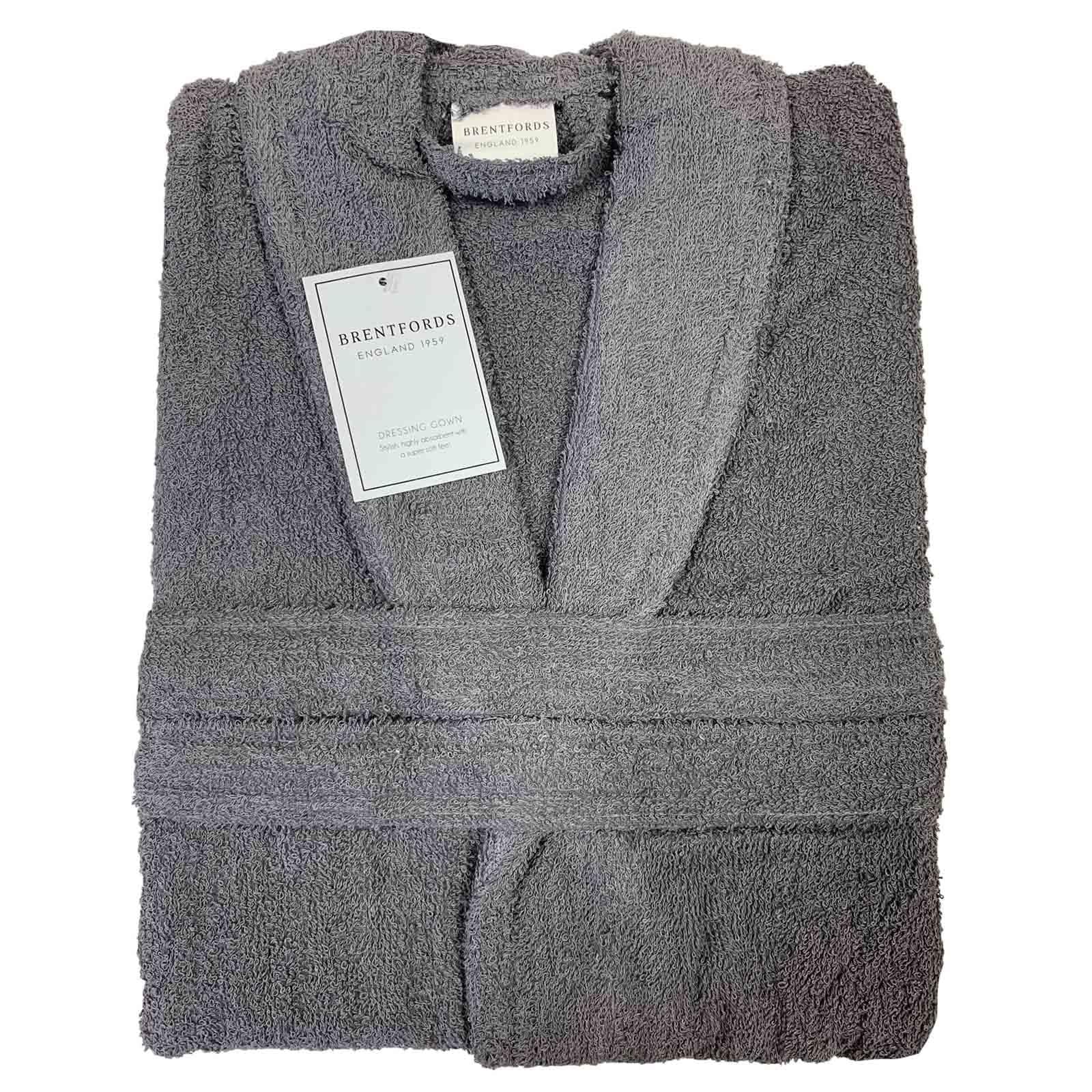 Brentfords Luxury 100% Cotton Bath Robe Terry Towel Soft Dressing Gown Unisex
