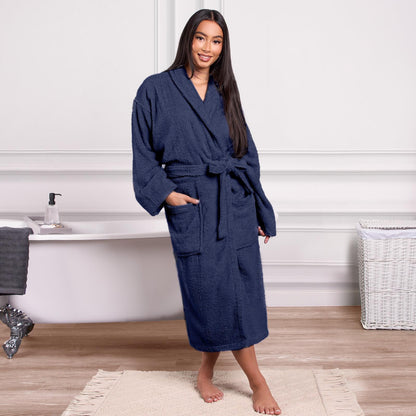 Brentfords Luxury 100% Cotton Bath Robe Terry Towel Soft Dressing Gown Unisex
