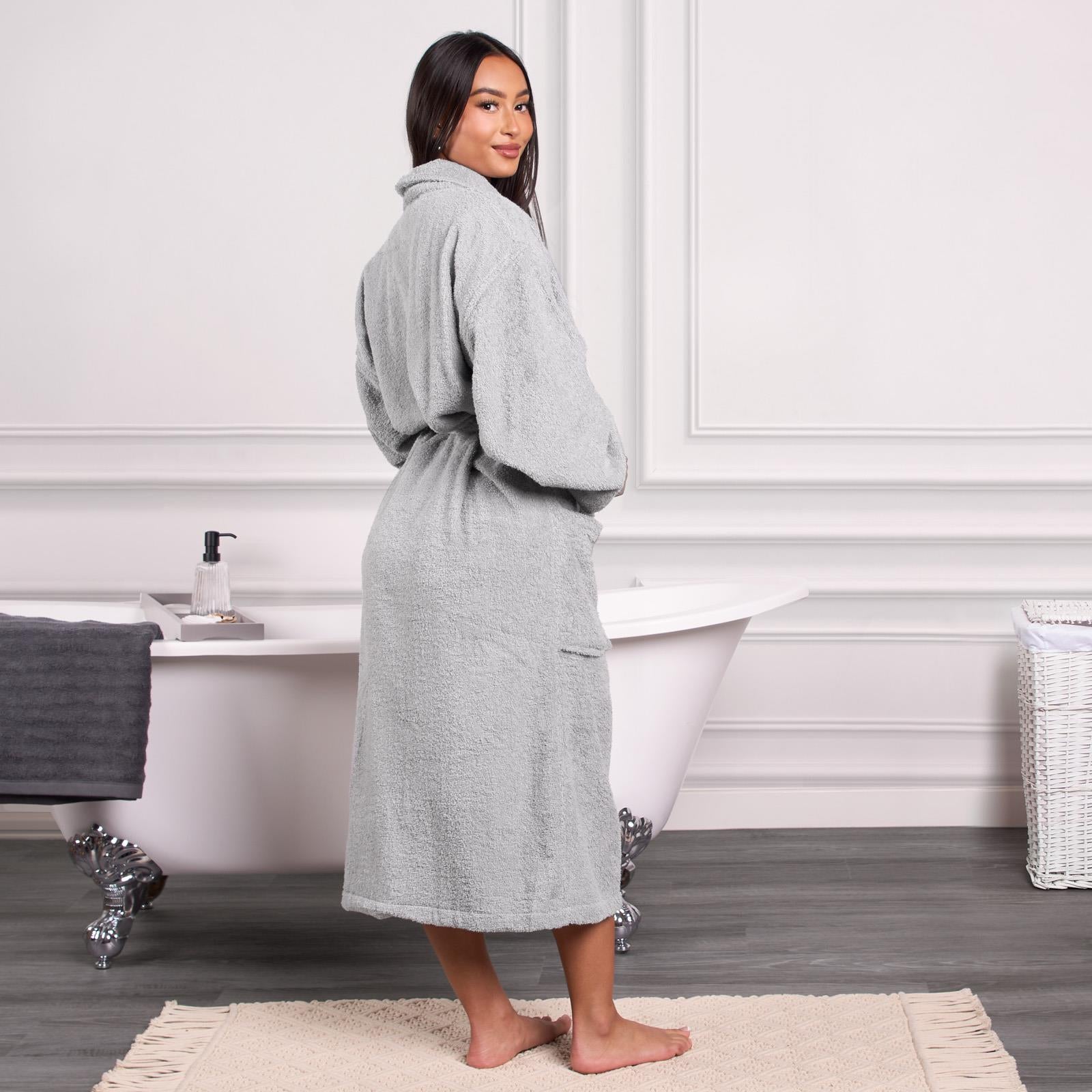 Brentfords Luxury 100% Cotton Bath Robe Terry Towel Soft Dressing Gown Unisex